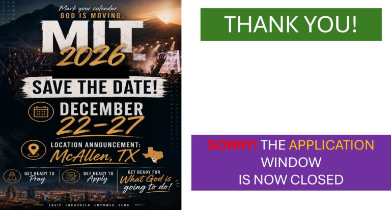 Save the date for MIT 2026 in McAllen, TX, December 22-27. Application window is now closed. Thank you!